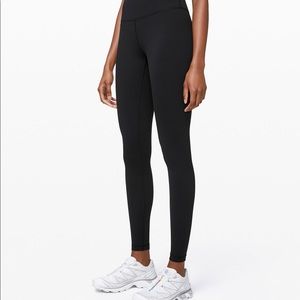 Black Lululemon leggings with colorpop